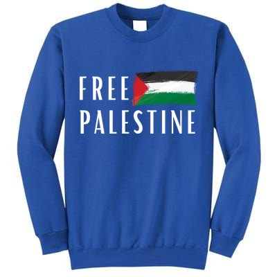 Free Palestine I Support Palestine Freedom Flag Free Gaza Cool Gift Tall Sweatshirt
