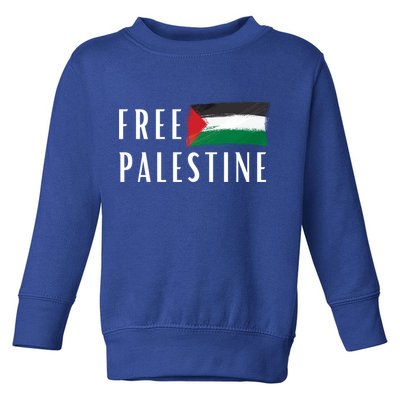 Free Palestine I Support Palestine Freedom Flag Free Gaza Cool Gift Toddler Sweatshirt