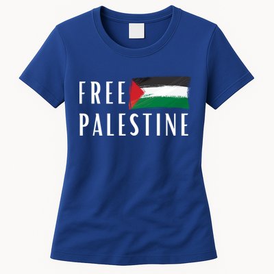 Free Palestine I Support Palestine Freedom Flag Free Gaza Cool Gift Womens T-Shirt