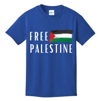 Free Palestine I Support Palestine Freedom Flag Free Gaza Cool Gift Kids T-Shirt