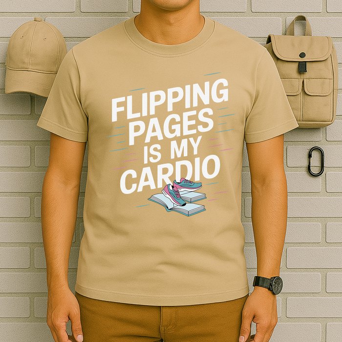 Flipping Pages Is My Cardio Funny Reader Reading Book T-Shirt