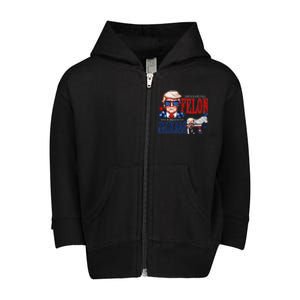 Funny Protrump I’D Rather Vote For A Felon Than A Jack Ass Toddler Zip Fleece Hoodie