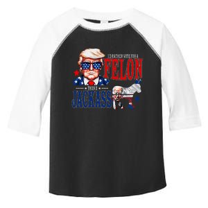 Funny Protrump I’D Rather Vote For A Felon Than A Jack Ass Toddler Fine Jersey T-Shirt