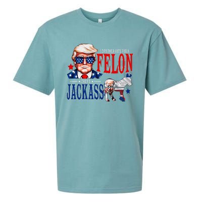 Funny Protrump I’D Rather Vote For A Felon Than A Jack Ass Sueded Cloud Jersey T-Shirt