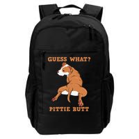 Funny Pitbull I Guess What Pittie Butt I Dog Lover Pitbull Backpack