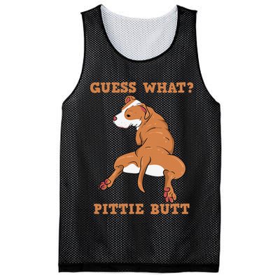 Funny Pitbull I Guess What Pittie Butt I Dog Lover Pitbull Mesh Reversible Basketball Jersey Tank
