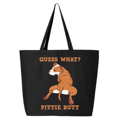 Funny Pitbull I Guess What Pittie Butt I Dog Lover Pitbull 25L Jumbo Tote