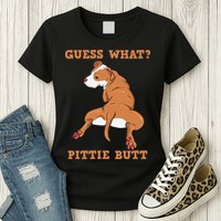 Funny Pitbull I Guess What Pittie Butt I Dog Lover Pitbull Womens T-Shirt