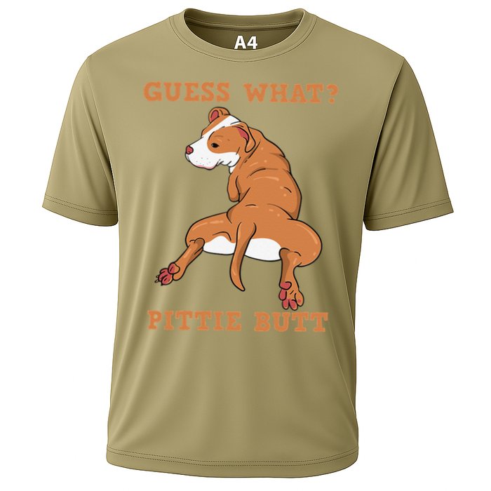 Funny Pitbull I Guess What Pittie Butt I Dog Lover Pitbull Cooling Performance Crew T-Shirt