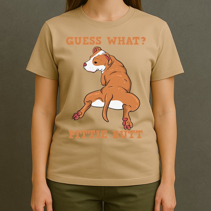 Funny Pitbull I Guess What Pittie Butt I Dog Lover Pitbull T-Shirt