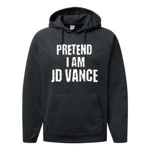 Funny Pretend I Am Jd Vance Political Costume Performance Fleece Hoodie