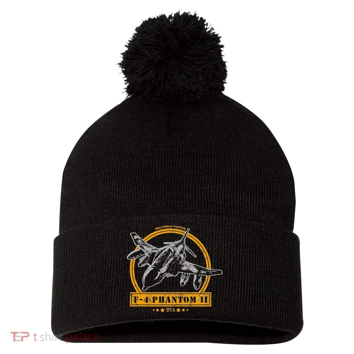F4 Phantom Ii Pom Pom 12in Knit Beanie