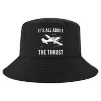 Funny Pilot It's All About The Thrust Airplane Pilot Cool Comfort Performance Bucket Hat