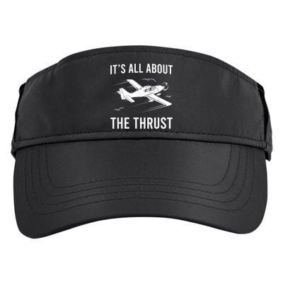 Funny Pilot It's All About The Thrust Airplane Pilot Adult Drive Performance Visor