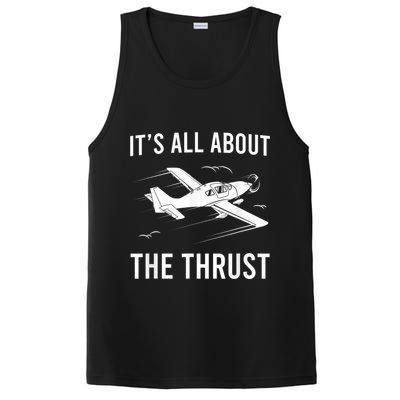 Funny Pilot It's All About The Thrust Airplane Pilot PosiCharge Competitor Tank