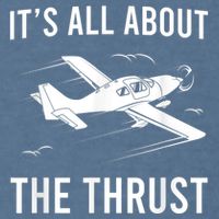 Funny Pilot It's All About The Thrust Airplane Pilot Garment-Dyed Sweatshirt
