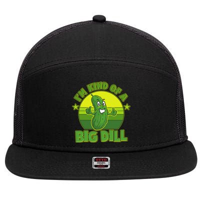 Funny Pickle I'm Kind Of A Big Dill 7 Panel Mesh Trucker Snapback Hat