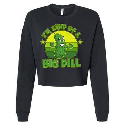 Funny Pickle I'm Kind Of A Big Dill Cropped Pullover Crew