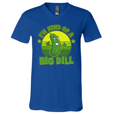 Funny Pickle I'm Kind Of A Big Dill V-Neck T-Shirt