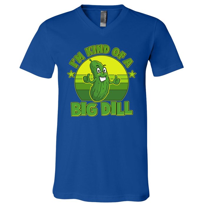 Funny Pickle I'm Kind Of A Big Dill V-Neck T-Shirt