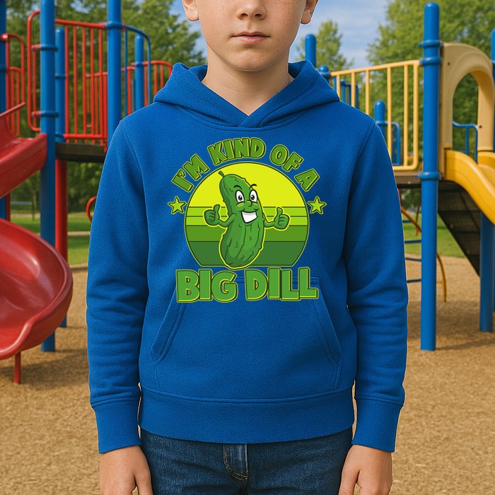 Funny Pickle I'm Kind Of A Big Dill Kids Hoodie