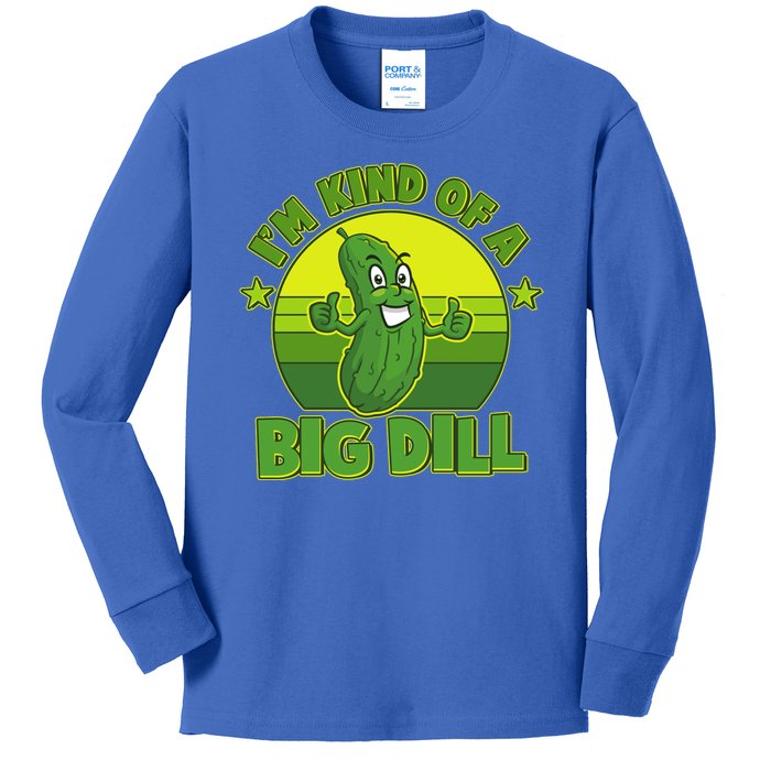 Funny Pickle I'm Kind Of A Big Dill Kids Long Sleeve Shirt