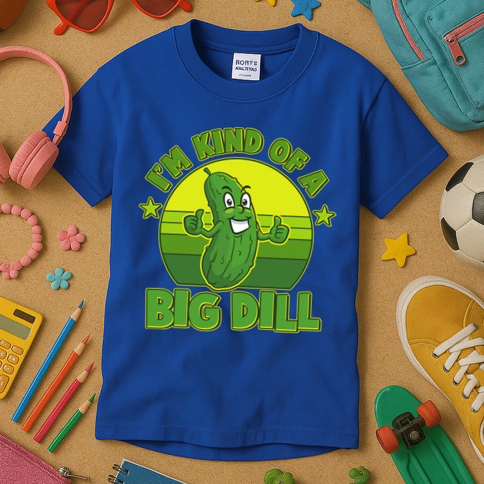 Funny Pickle I'm Kind Of A Big Dill Kids T-Shirt