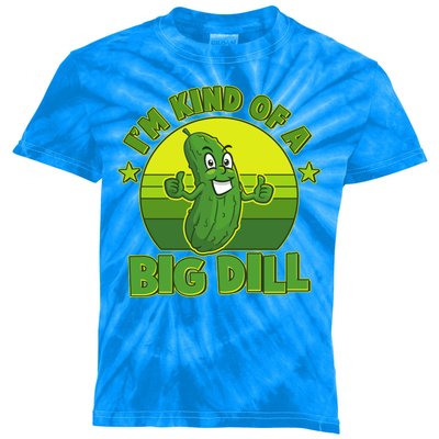 Funny Pickle I'm Kind Of A Big Dill Kids Tie-Dye T-Shirt