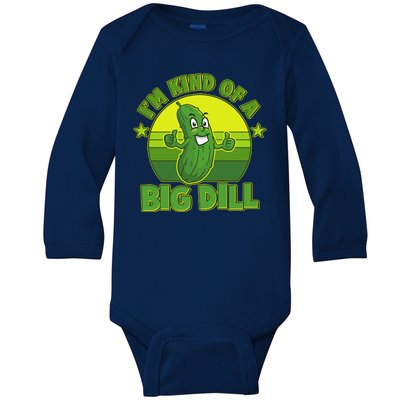 Funny Pickle I'm Kind Of A Big Dill Baby Long Sleeve Bodysuit