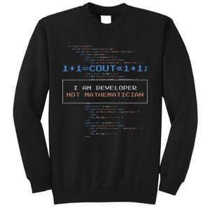 Funny Programmer  I Am A Developer Not Mathematician Sweatshirt