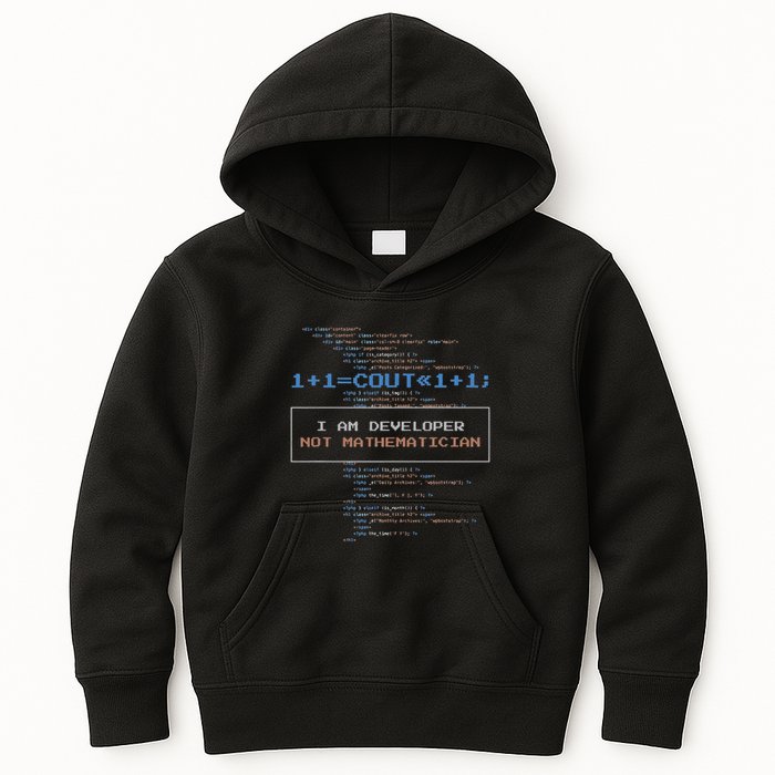 Funny Programmer  I Am A Developer Not Mathematician Kids Hoodie