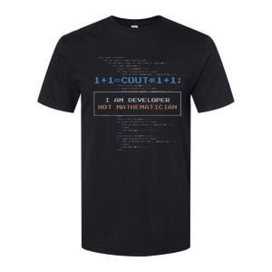 Funny Programmer  I Am A Developer Not Mathematician Softstyle CVC T-Shirt