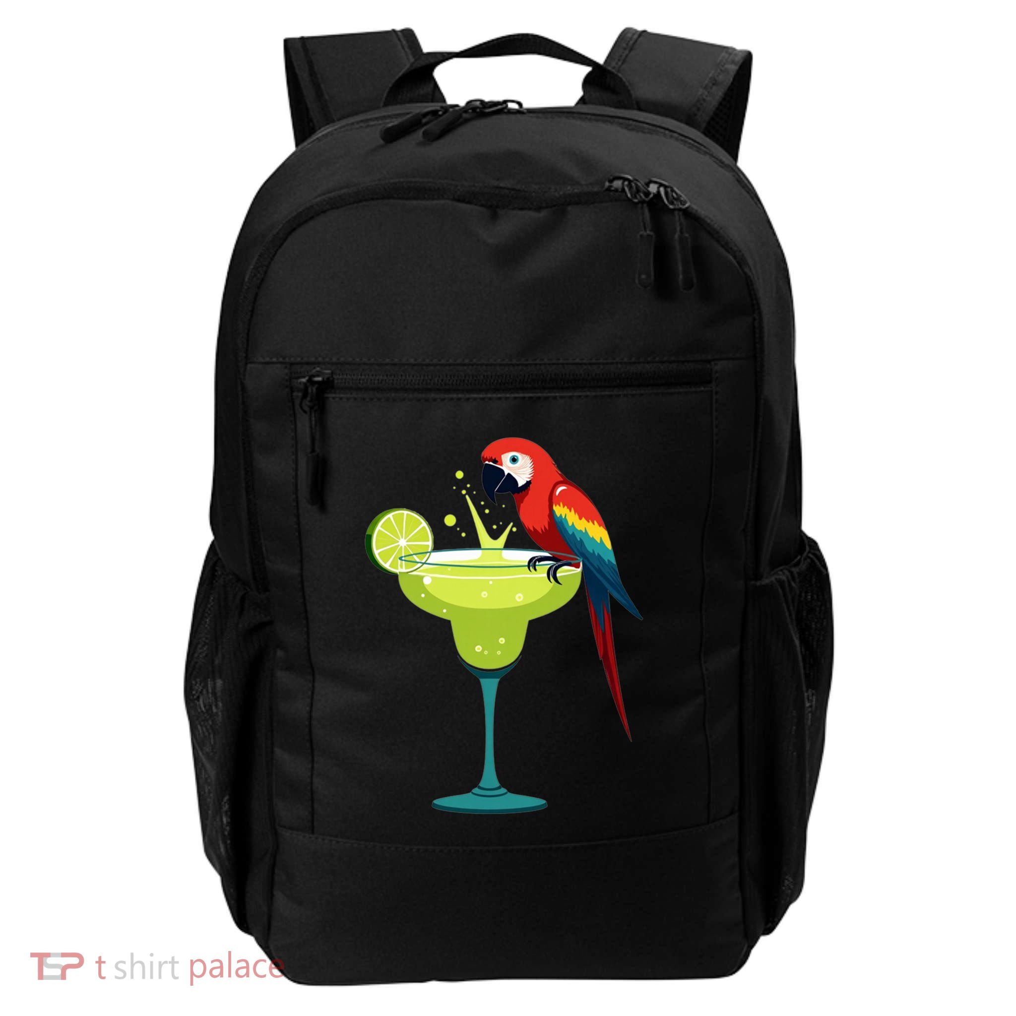 Funny Parrots Ing Margarita On Summer Group Bird Gift Daily Commute Backpack