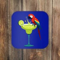 Funny Parrots Ing Margarita On Summer Group Bird Gift Coaster