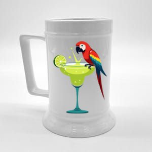 Funny Parrots Ing Margarita On Summer Group Bird Gift Beer Stein