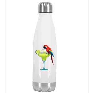 Funny Parrots Ing Margarita On Summer Group Bird Gift Stainless Steel Insulated Water Bottle