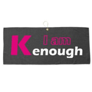 Funny Pinky I'm Ken Enough Hilarious Ken Design Large Microfiber Waffle Golf Towel