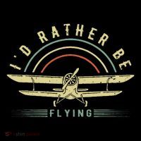Funny Pilot I'd Rather Be Flying Airplane Pilot Gift Sustainable Beanie