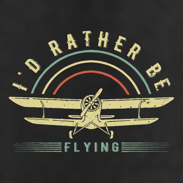 Funny Pilot I'd Rather Be Flying Airplane Pilot Gift Golf Towel