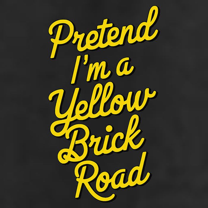 Funny Pretend IM A Yellow Brick Road 7 Panel Mesh Trucker Snapback Hat