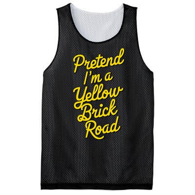 Funny Pretend IM A Yellow Brick Road Mesh Reversible Basketball Jersey Tank