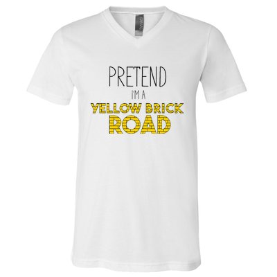 Funny Pretend IM A Yellow Brick Road V-Neck T-Shirt