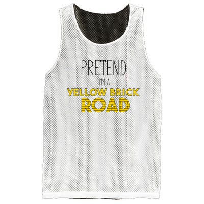 Funny Pretend IM A Yellow Brick Road Mesh Reversible Basketball Jersey Tank