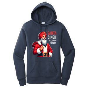 Funny Punjabi Indian Santa Singh Is Coming To Town Gift Women's Pullover Hoodie