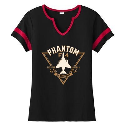 F4 Phantom Ii Naval Fighter Bomber Jet Interceptor Aircraft Ladies Halftime Notch Neck Tee