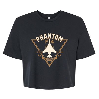 F4 Phantom Ii Naval Fighter Bomber Jet Interceptor Aircraft Bella+Canvas Jersey Crop Tee