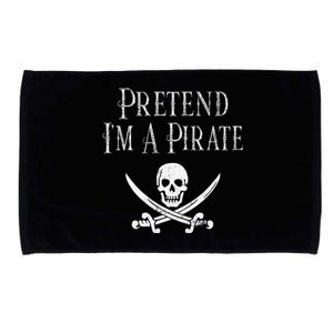 Fun Pretend Im A Pirate Lazy Halloween Costume Skull Swords Microfiber Hand Towel