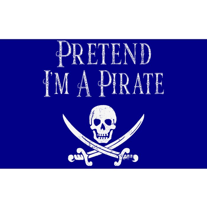 Fun Pretend Im A Pirate Lazy Halloween Costume Skull Swords Bumper Sticker