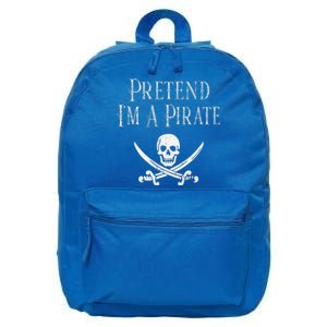 Fun Pretend Im A Pirate Lazy Halloween Costume Skull Swords 16 in Basic Backpack