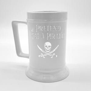 Fun Pretend Im A Pirate Lazy Halloween Costume Skull Swords Beer Stein